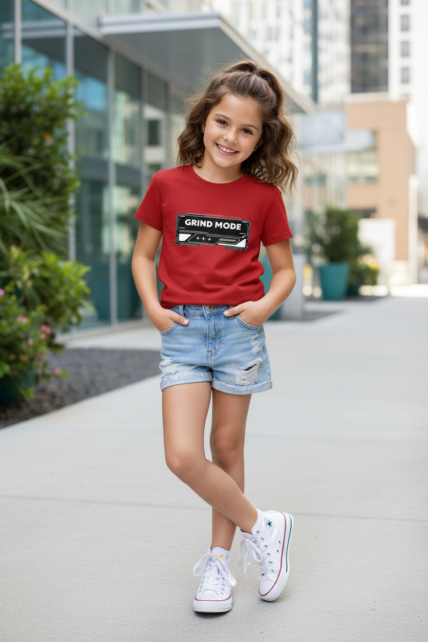 Grind Mode Kids Graphic T-Shirt – Red