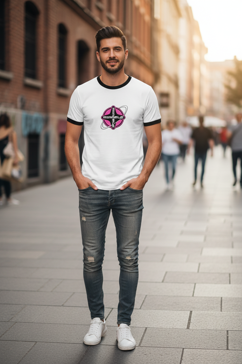 Minimalist Space Logo Ringer T-Shirt