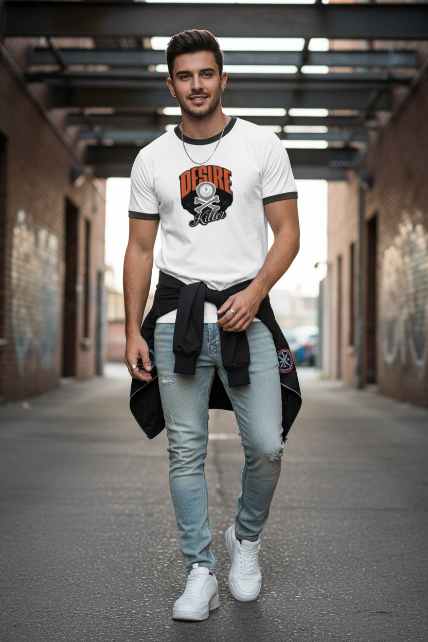 Desire Killer Graphic Ringer T-Shirt