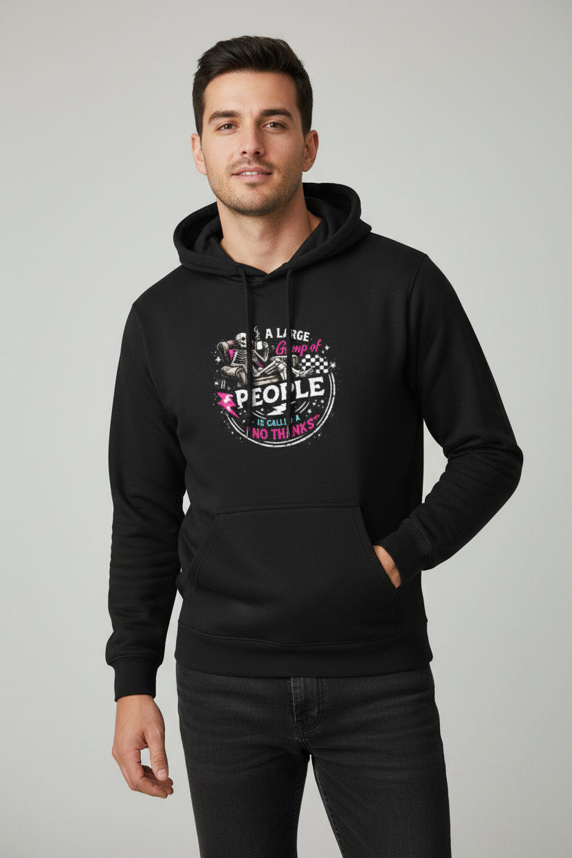 Men's White Graphic Printed Hoodie | Premium Cotton Blend | Regular Fit | Made in India