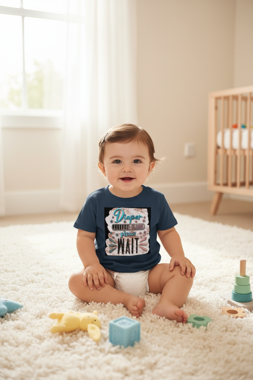 Diaper Loading Baby T-Shirt | Cute Printed Tee