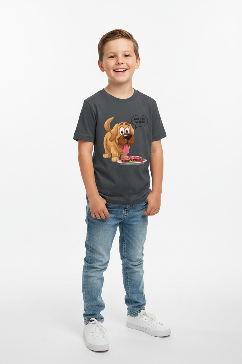Boys Cute Dog Graphic Printed Cotton T-Shirt| Soft Premium Half Sleeves Tee