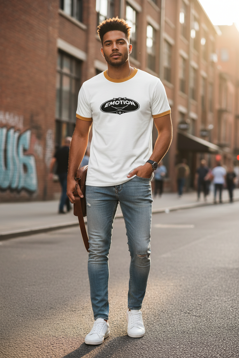 Hero Graphic Ringer T-Shirt