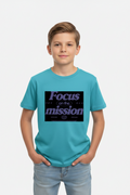 Focus on the Mission Graphic Printed Kids Cotton T-Shirt | Premium Half Sleeve Tee