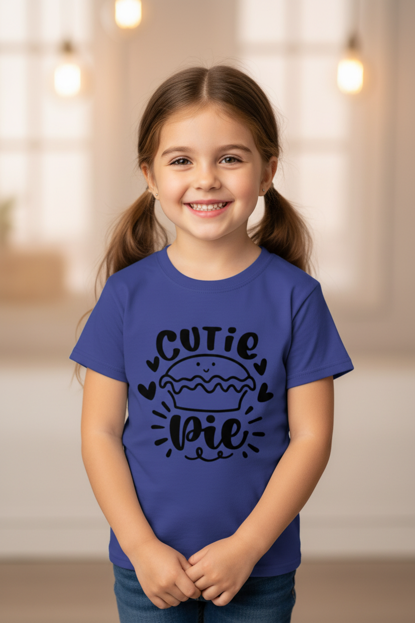Cutie Pie Kids Half Sleeve Cotton T-Shirt | Cute Graphic Print | 100% Cotton |